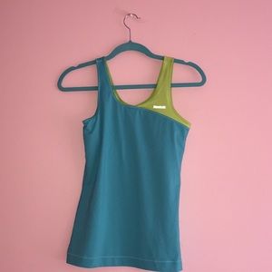 Reebok blue and green Play Dry top